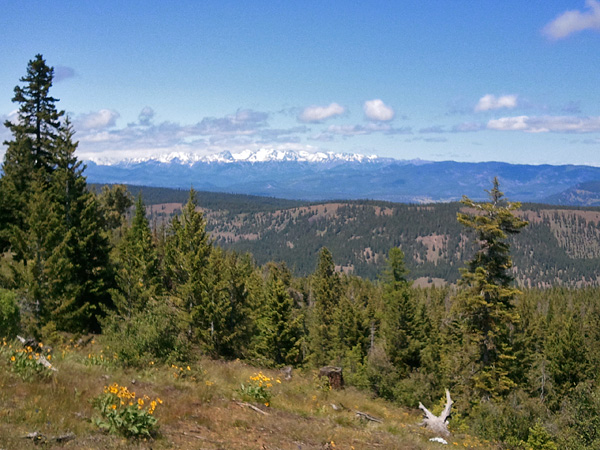 Stuart Range view from Cle Elum gravel roads riding ATVs