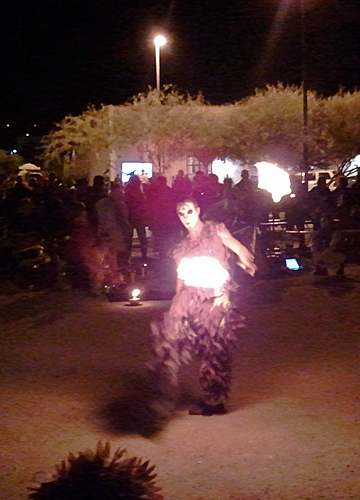 All Souls Procession fire spinner dancer in Tuscon Arizona