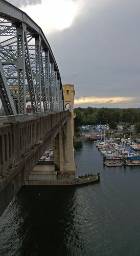 Burrard Bridge over False Creek in Vancouver British Columbia Canada