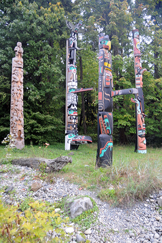 Vancouver British Columbia Canada Stanley Park totem poles