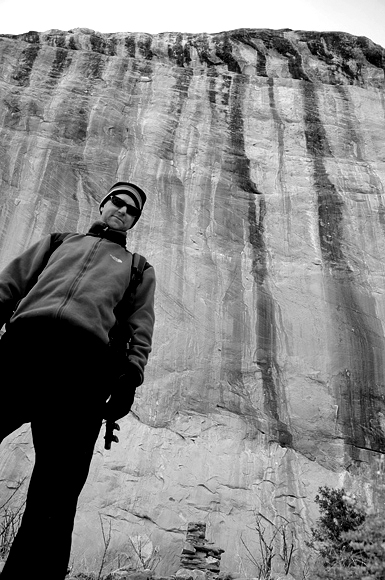 Arch Canyon Utah cliff High Canyon Walls With Brian And Part Of Anasazi Ancestral Puebloan Ruins Walls