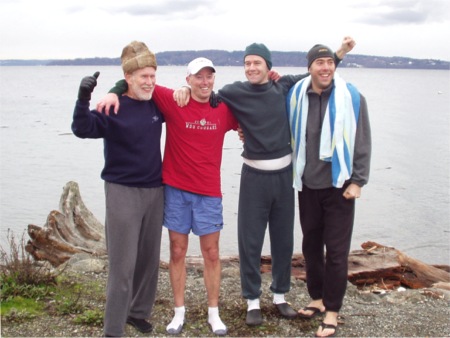 Burien Three Tree Point Polar Bears Club Before Swimming Puget Sound