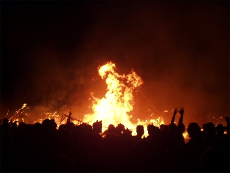 Celebration At The Burn At Burning Man