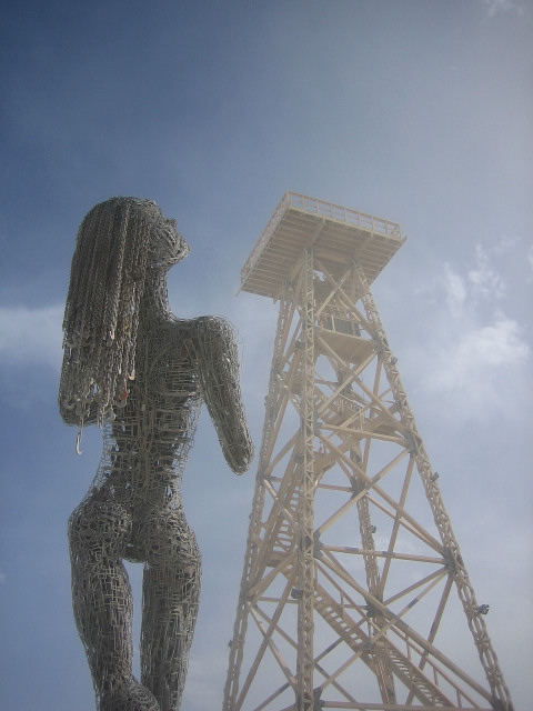 Burning Man 2007 Crude Awakening Looking Up At Tower