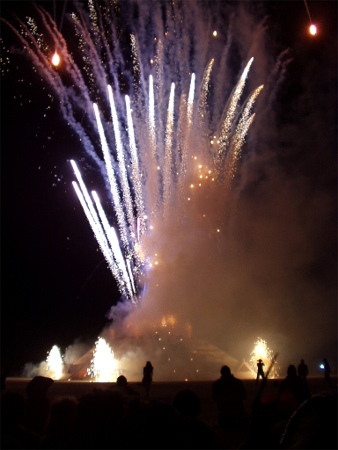 Fireworks Before The Man Burns At Burning Man