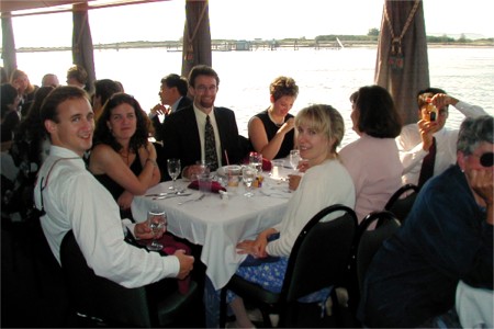 Chowing On Boat At Paul And Marie's Wedding Reception On Cruise Boat Near Everett In Puget Sound