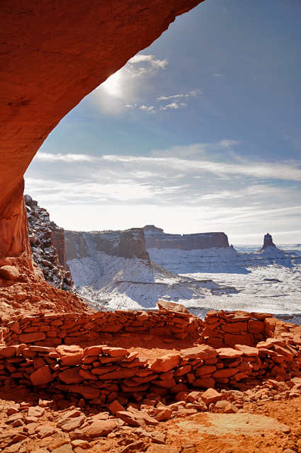 False Kiva View Canyonlands National Park Utah Anasazi ruins