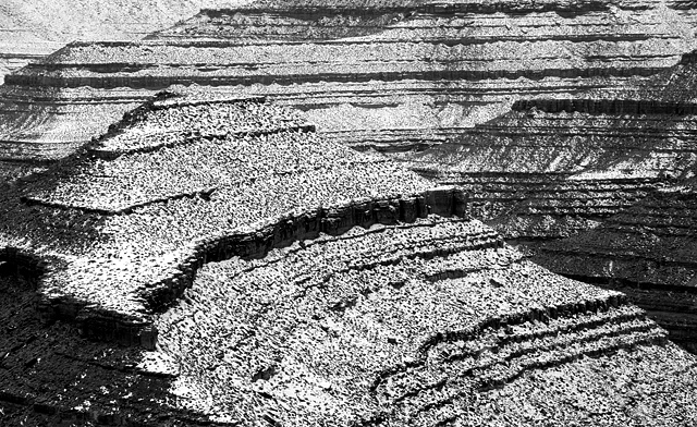 Goosenecks State Park San Juan River Canyon Overlook Snow Covered Ridges And Peak