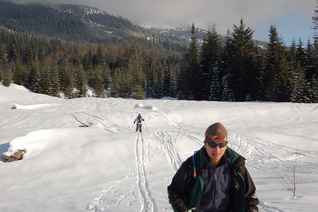 Aliza And Josh Cross-Country Skiing