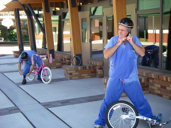 Medina Amazing Race Putting On Helmets To Race Children's Bicycles