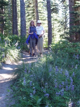 Karen And Mom On The Lower Trail Leading Up Mt St Helens South Face To Crater Rim Summit