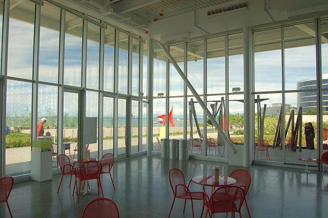 Interior View From Olympic Sculpture Park Seattle Art Museum PACCAR Pavilion