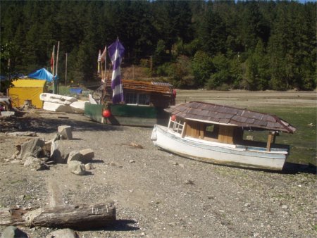 Floating Homes Houseboats On Salt Spring Island, British Columbia, Canada