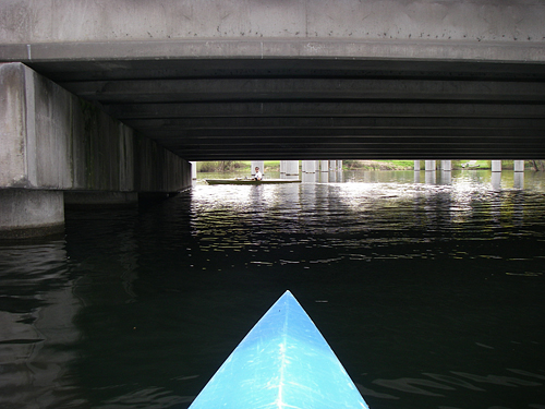 Seattle Arboretum Kayaking Under 520 Brige Off-Ramp On-Ramp Road