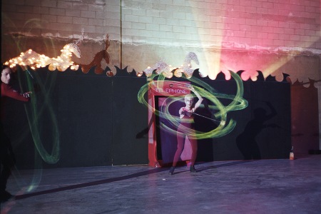 Teresa Fire Dancing With Poi At Seattle Cirque De Flambe Superheroes Party