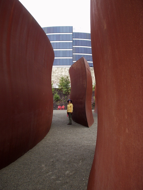 Karen Walking Through Richard Serra's Wake At Seattle Olympic Sculpture Park