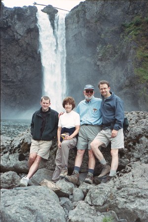 Family At Snoqualmie Falls