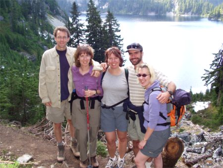 Scott, Karen, Kari, Tim, And Teresa Above Snow Lake