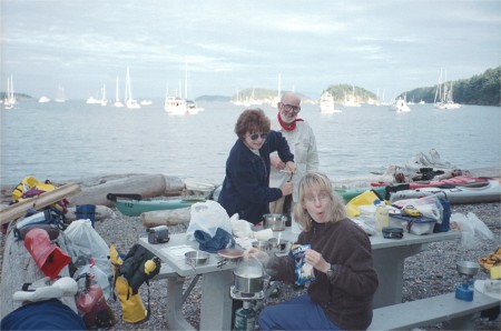 Kayakers Campsite On Sucia Island's Echo Bay