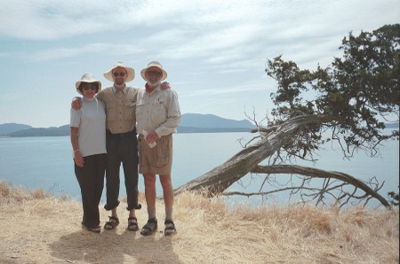 Mom, Scott, And Dad On Sucia Island Above Fox Cove