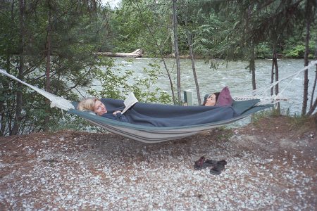 Reading In Hammock By Wenatchee River