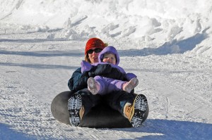 Snow trails inner tube sledding near Summit at Snoqualmie Pass ski area