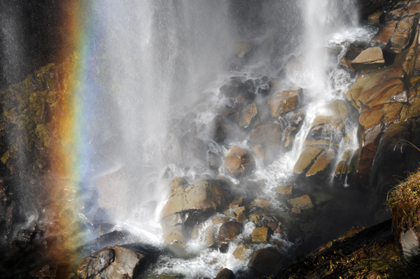 Narada Falls base rainbow in Mt Rainier National Park