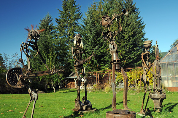 Recycled Spirits of Iron Ex Nihilo Elbe sculpture park music band