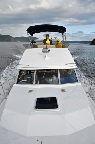 Charter powerboat from Anacortes heading into San Juan Islands