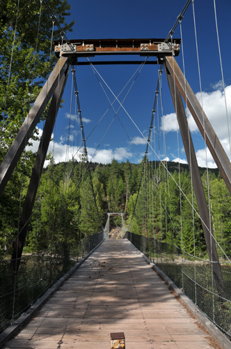 Methow River suspension bridge near Mazama