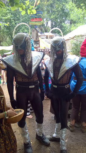 Oregon Country Fair space alien costume performers