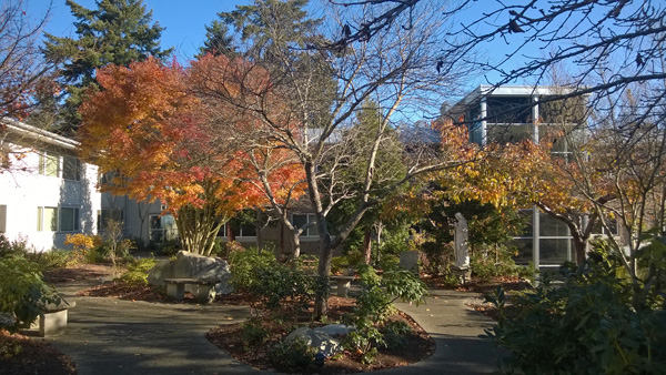 Courtyard at Archbishop Brunett Retreat and Faith Formation Center at The Palisades in Federal Way