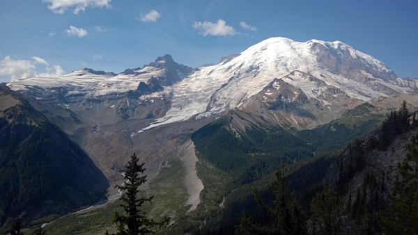 View from Emmons Glacier Overlook in Mt Rainier National Park