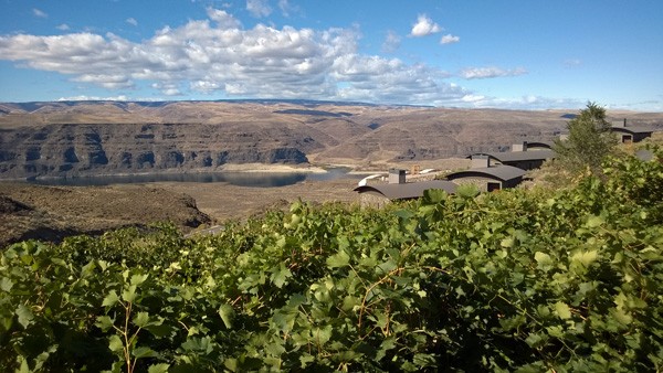 Cave B Estate Winery and Resort Cliffehouses cabins overlooking Columbia River Gorge