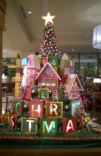 Christmas village at Annual Gingerbread Village gingerbread house contest at Sheraton Seattle