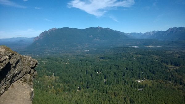 View of Mount Si and North Bend from Rattlesnake Ledge
