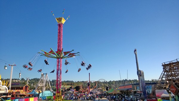 Washington State Fair in Puyallup Midway rides