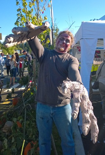 Zombie with big hands at Zombie Fest in Normandy Park