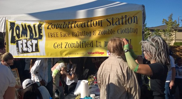 Zombification Station at Zombie Fest in Normandy Park