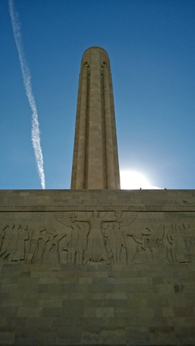 Liberty Memorial wall at National World War I Museum in Kansas City