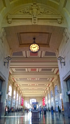 Union Station interior hallway ceiling in Kansas City