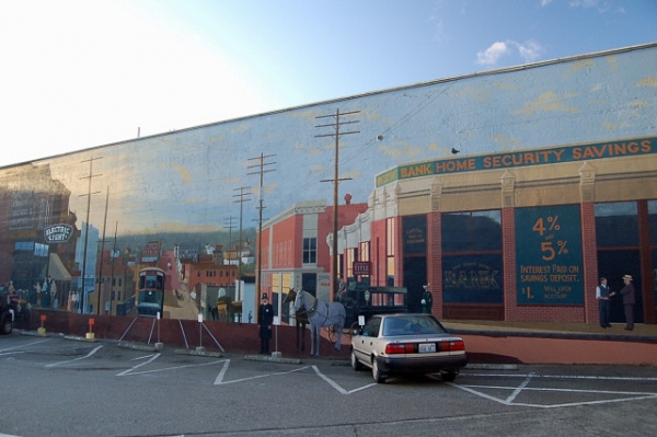 Street Mural In Historic Fairhave District Of Bellingham