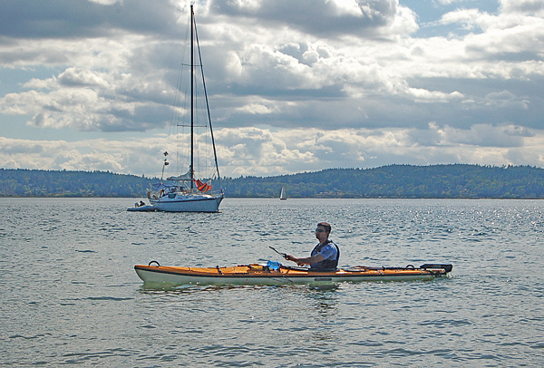 Josh Kayaking Around Blake Island