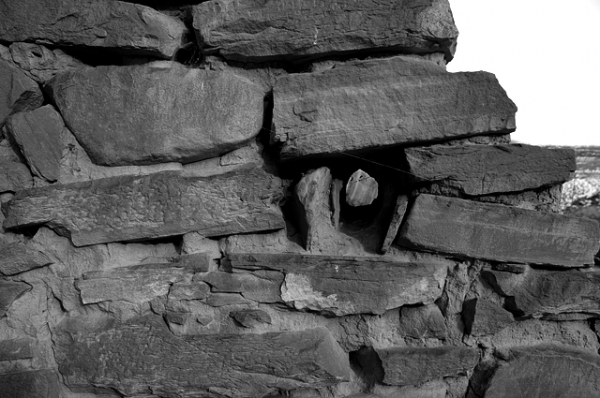 Arch Canyon Utah Ancestral Puebloan Anasazi Ruins Building Wall Stacked Rocks And Mortar