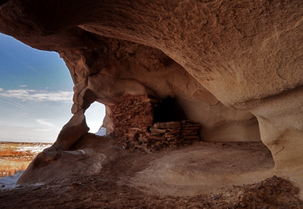 Aztec Butte Anasazi Ruins Stone Rock Walls In Canyonlands National Park Utah