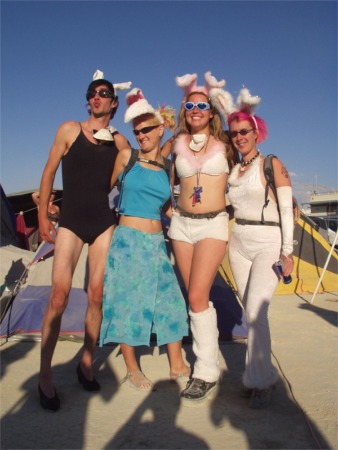 Getting Ready For The Billion Bunny March At Burning Man