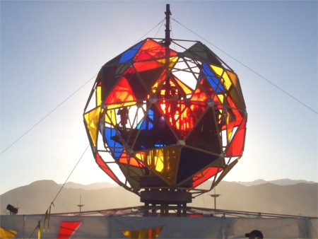 Rotating Spheres At Burning Man