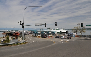 Clinton-Mukilteo Ferry Washington State Ferries, Arriving At Clinton Ferry Landing On 525