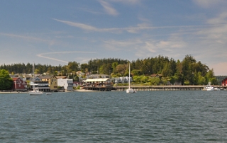 Coupeville Wharf By The Coupeville Historic Waterfront District View From Penn Cove Of Whidbey Island