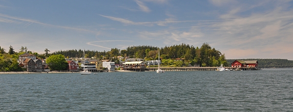 Coupeville Wharf By The Coupeville Historic Waterfront District View From Penn Cove Of Whidbey Island